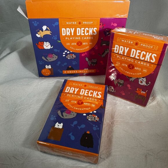 Dry Decks Waterproof Playing Cards Set By Nod Products Kitty Cats Theme - Picture 3 of 3